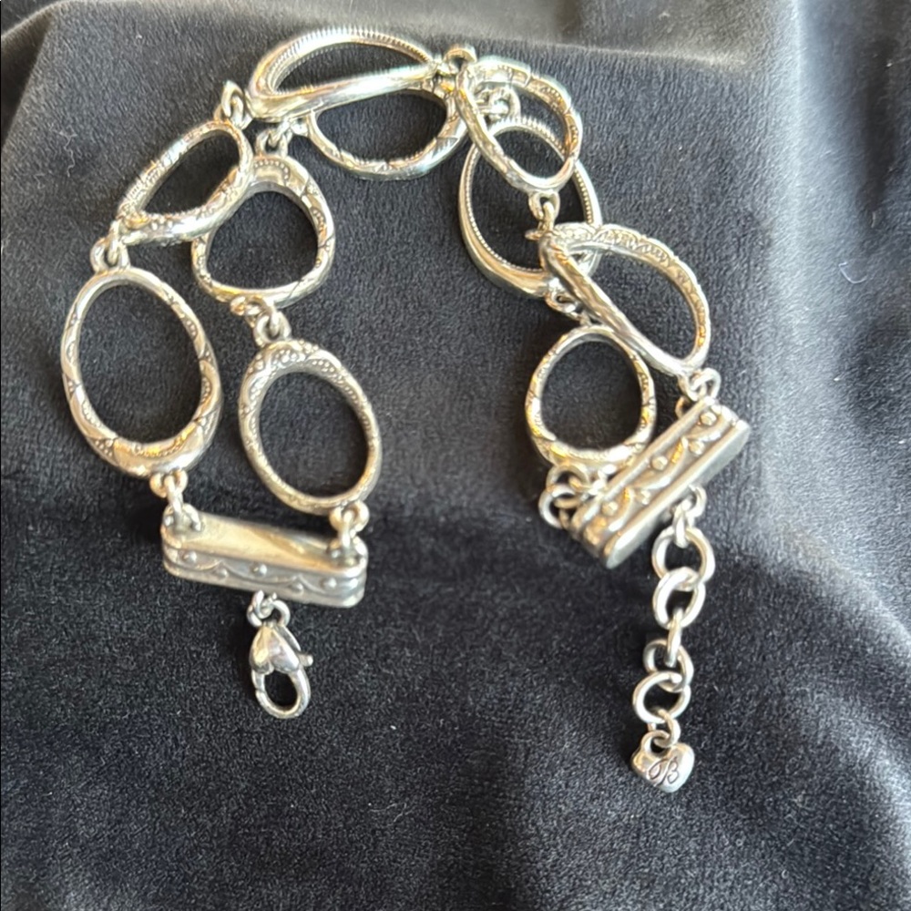 Brighton Silver Bracelet with Polished Oval Links